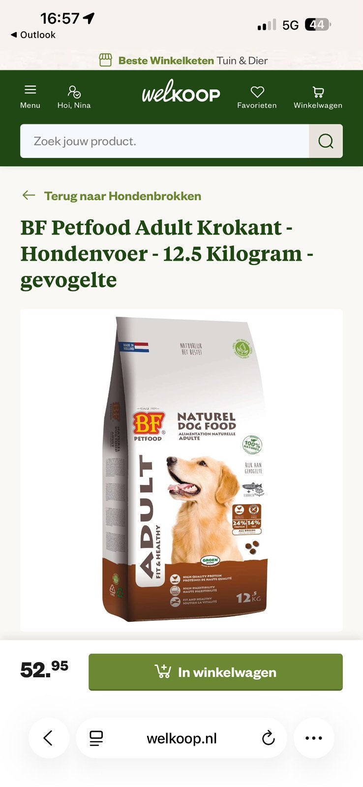 Honden voer senior, Dieren en Toebehoren, Ophalen, Hond