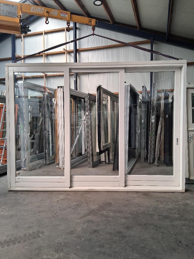 XL 3 delige Schuifpui Hr++ bezorgen factuur mogelijk, 225 cm of meer, Ophalen of Verzenden, Zo goed als nieuw, Inclusief glas