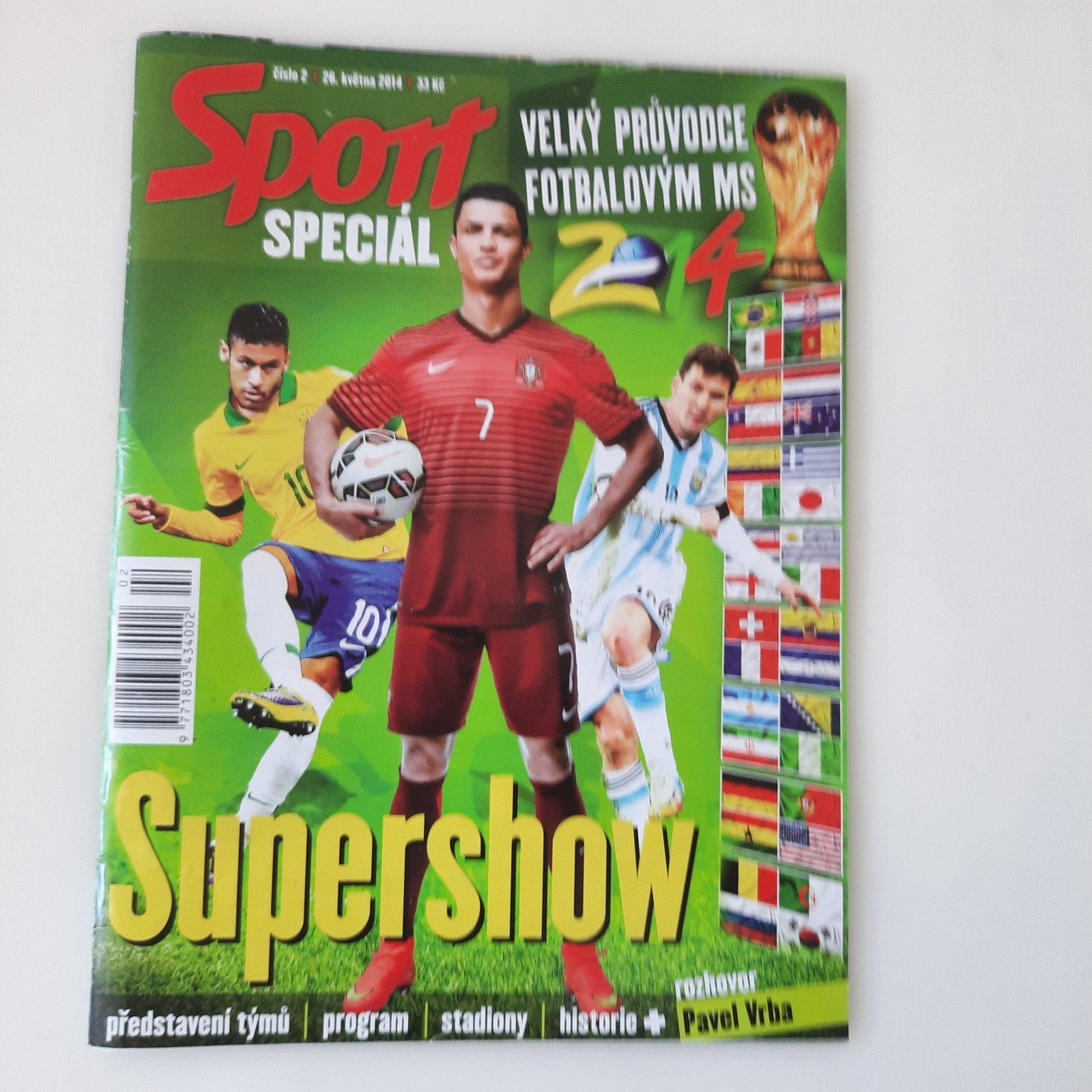 Cruijff Messi Ronaldo etc. sportblad uit Tsjechië, Boeken, Ophalen of Verzenden, Zo goed als nieuw