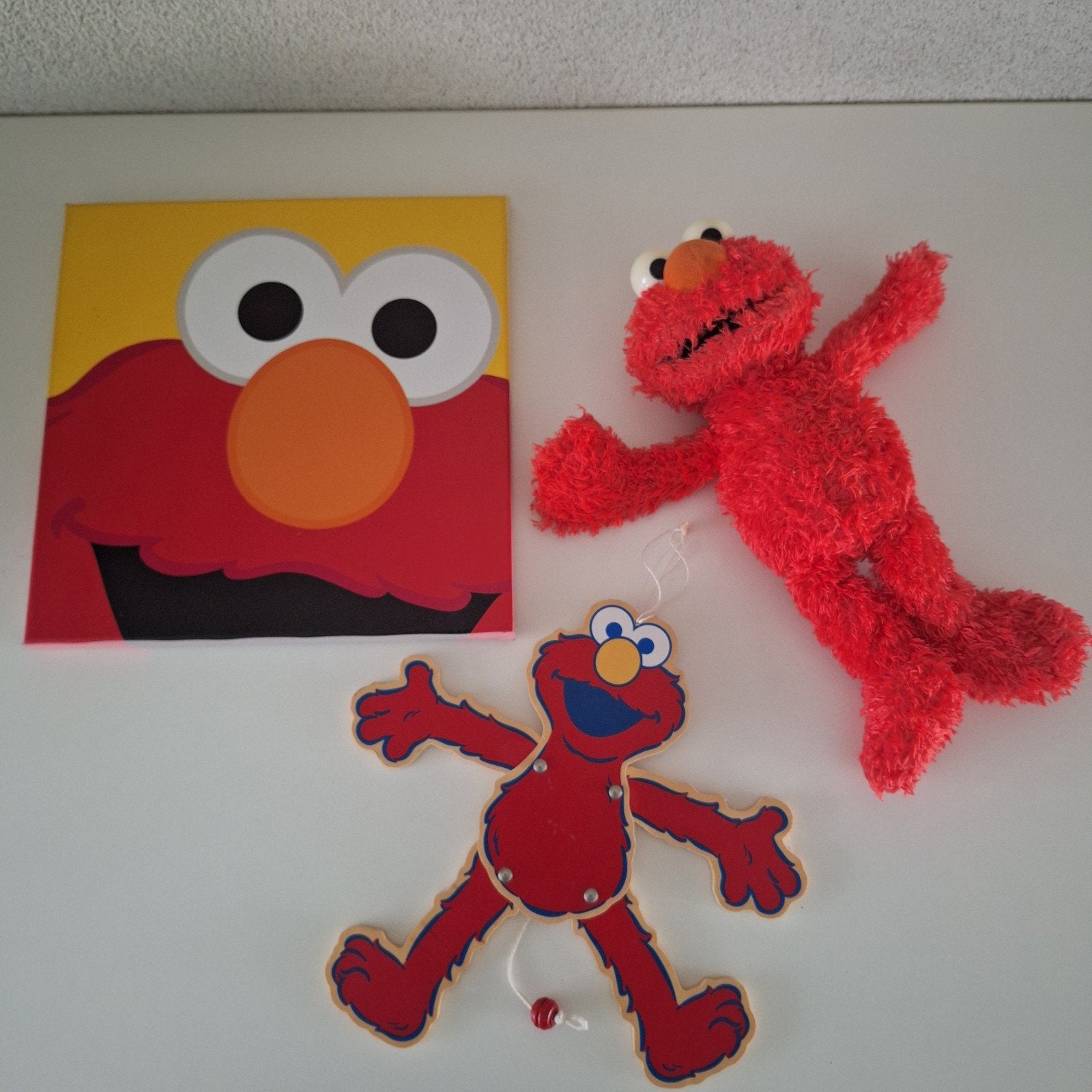 Elmo deco knuffel, kussen, wanddecoratie trekpop Sesamstraat, Verzamelen, Ophalen of Verzenden, Zo goed als nieuw