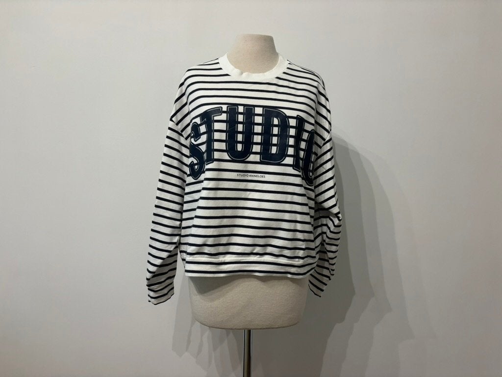 Studio Anneloes Puck Sweater Gestreept – Maat S, Studio Anneloes, Studio Anneloes, Blauw, Studio Anneloes
