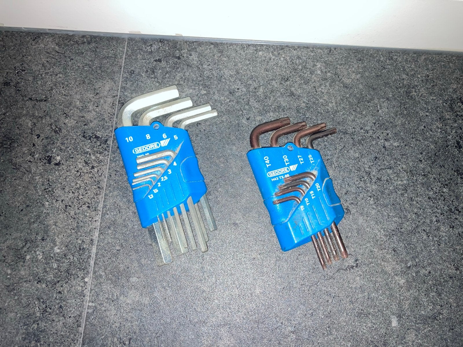 Gedore Stiftsleutelset H42 Inbus & H43 Torx (18-delig), Ophalen of Verzenden, Gebruikt, Inbusset, Gedore