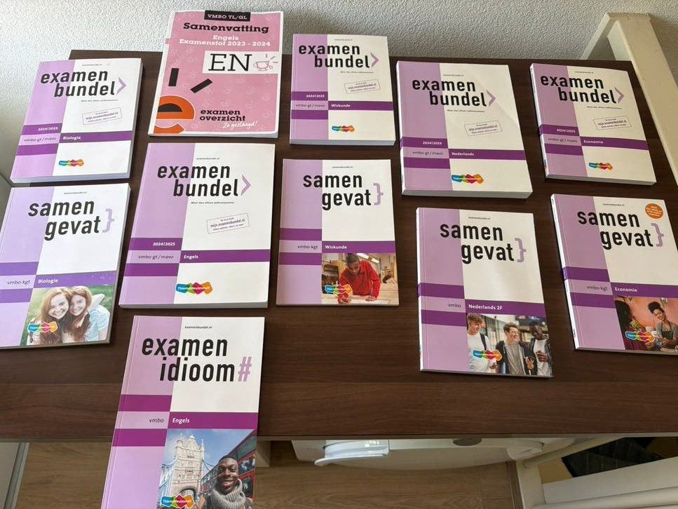 11x Examenbundel vmbo samemengevat, Nederlands & Economie, Ophalen of Verzenden, Zo goed als nieuw, VMBO