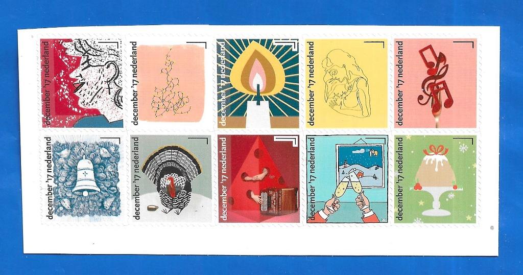NVPH 3588-3597 1/2 vel Decemberzegels 2017, Verzenden, Na 1940, Postfris