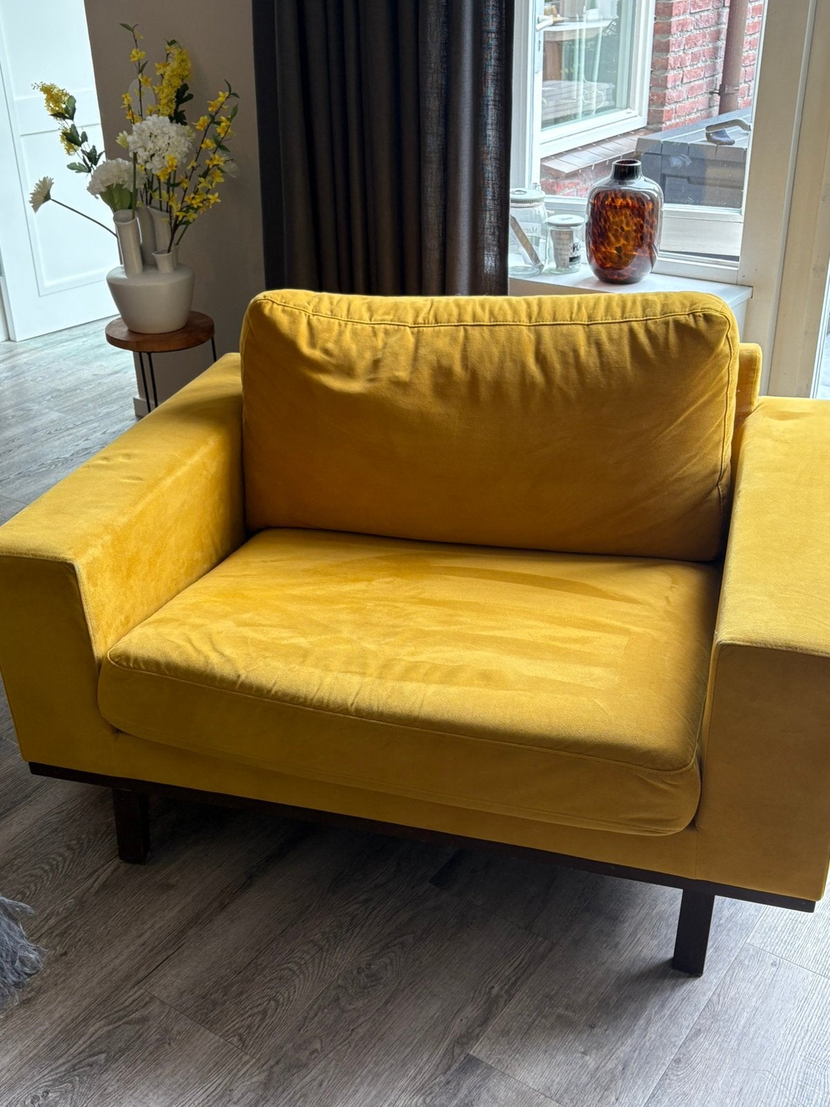 Mooie fauteuil / loveseat- zgan per direct op te halen, Ophalen, Eenpersoons, 75 tot 100 cm, Zo goed als nieuw