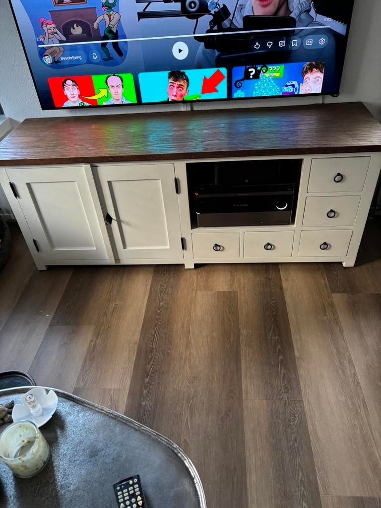 tv dressoir kast, Ophalen, Met deur(en), 150 tot 200 cm, Zo goed als nieuw