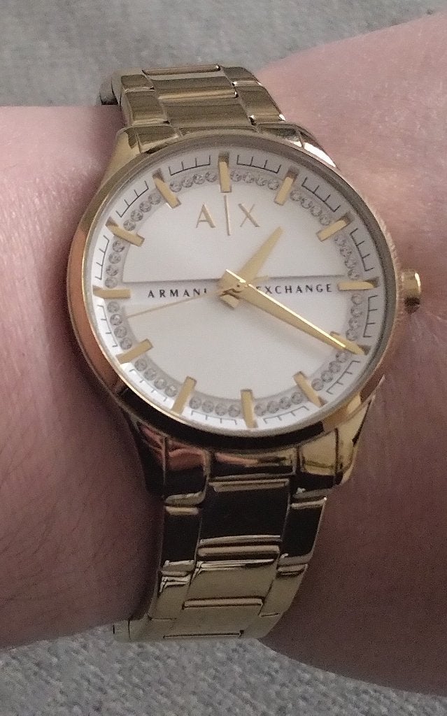 Horloge goud gold watch gold armani, Overige merken, Ophalen of Verzenden, Zo goed als nieuw, Goud