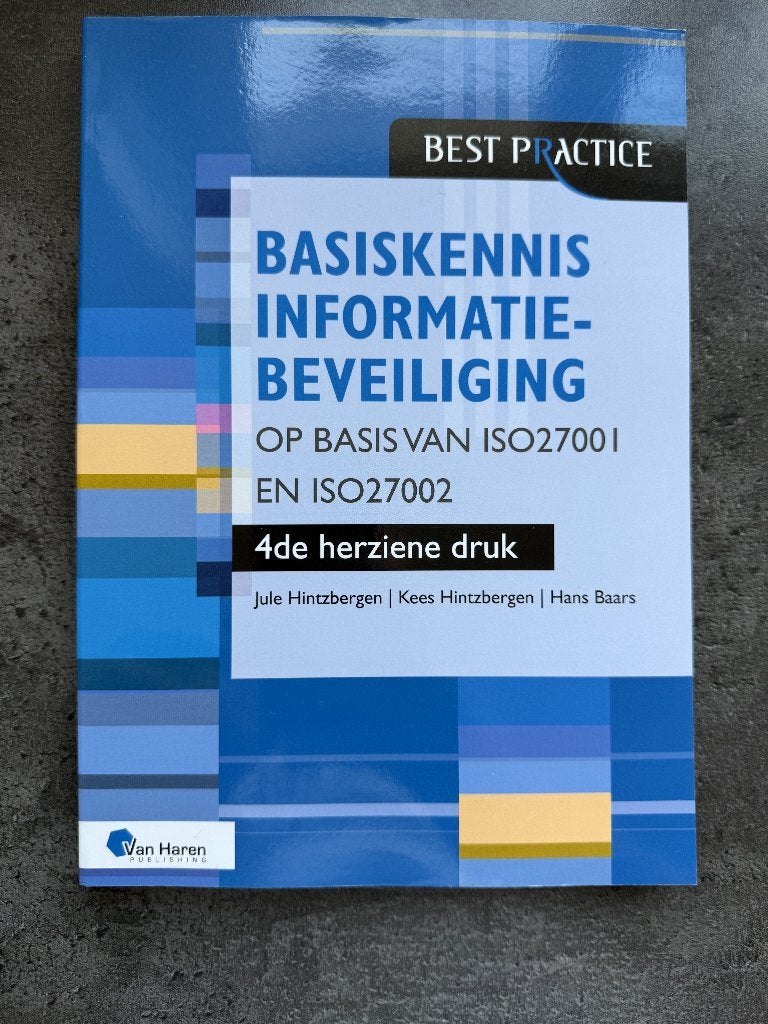 Basiskennis informatiebeveiliging ISO 27001/27002 - 4e druk, Ophalen of Verzenden, Gamma, Nieuw, HBO