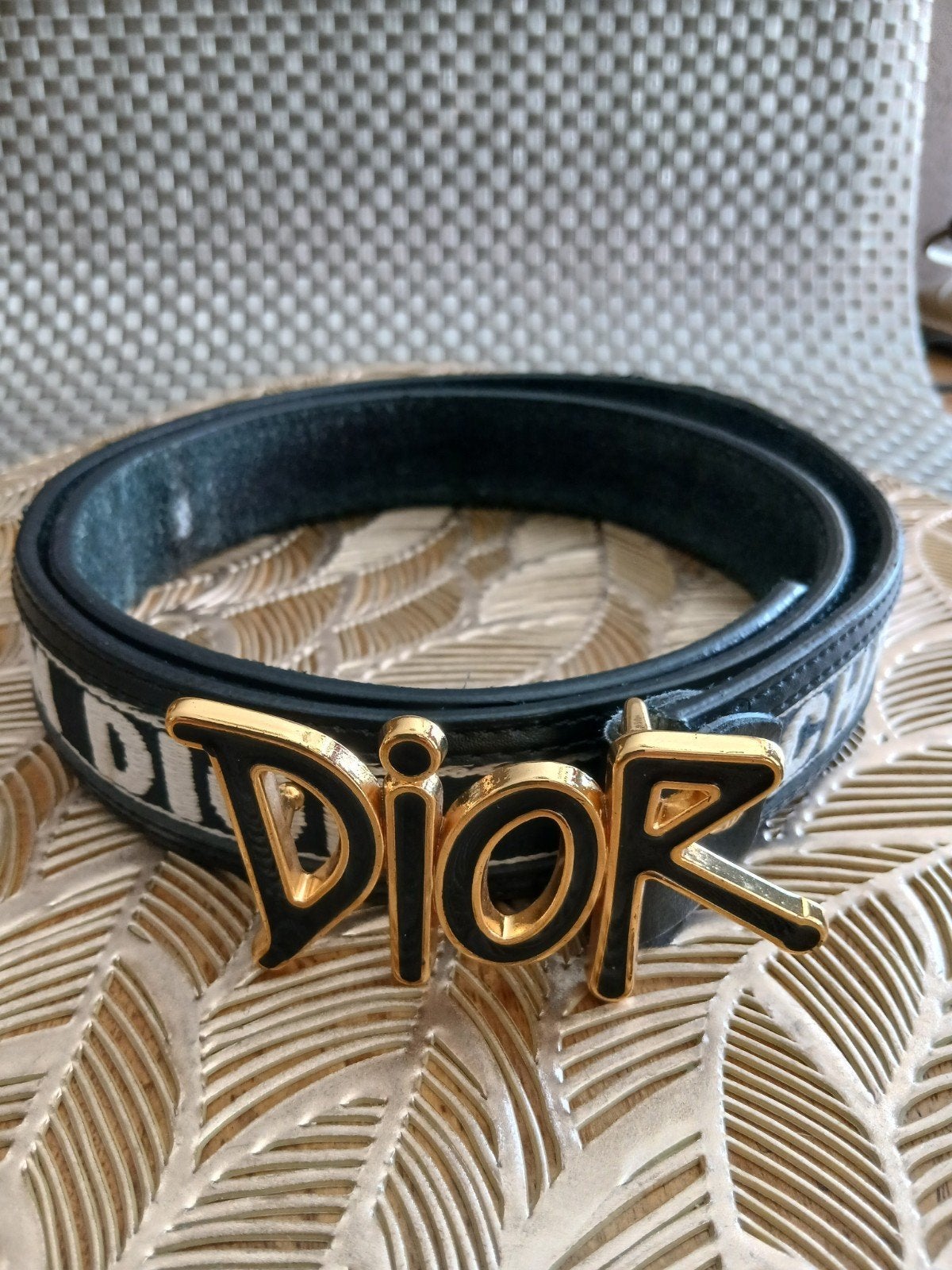 dior riem zwart met goud lengte 120 cm, Ophalen of Verzenden