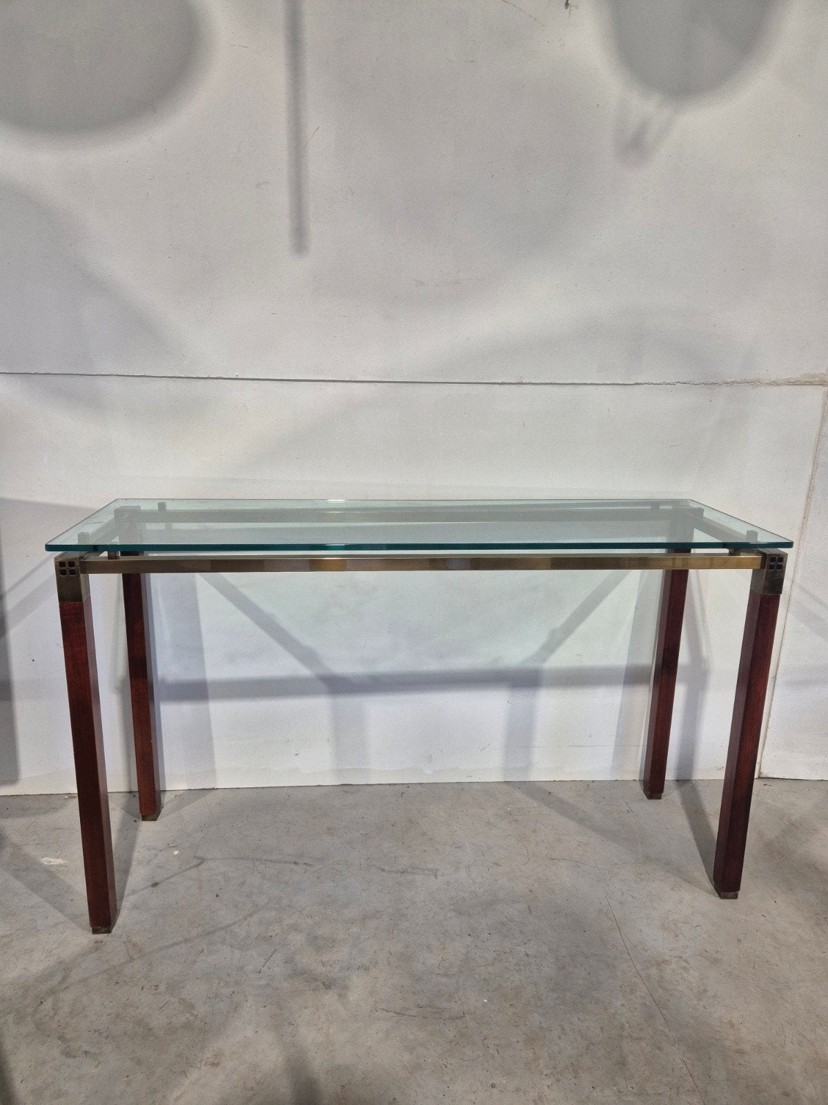 Peter ghyczy console tafel glas brons vintage., Ophalen of Verzenden