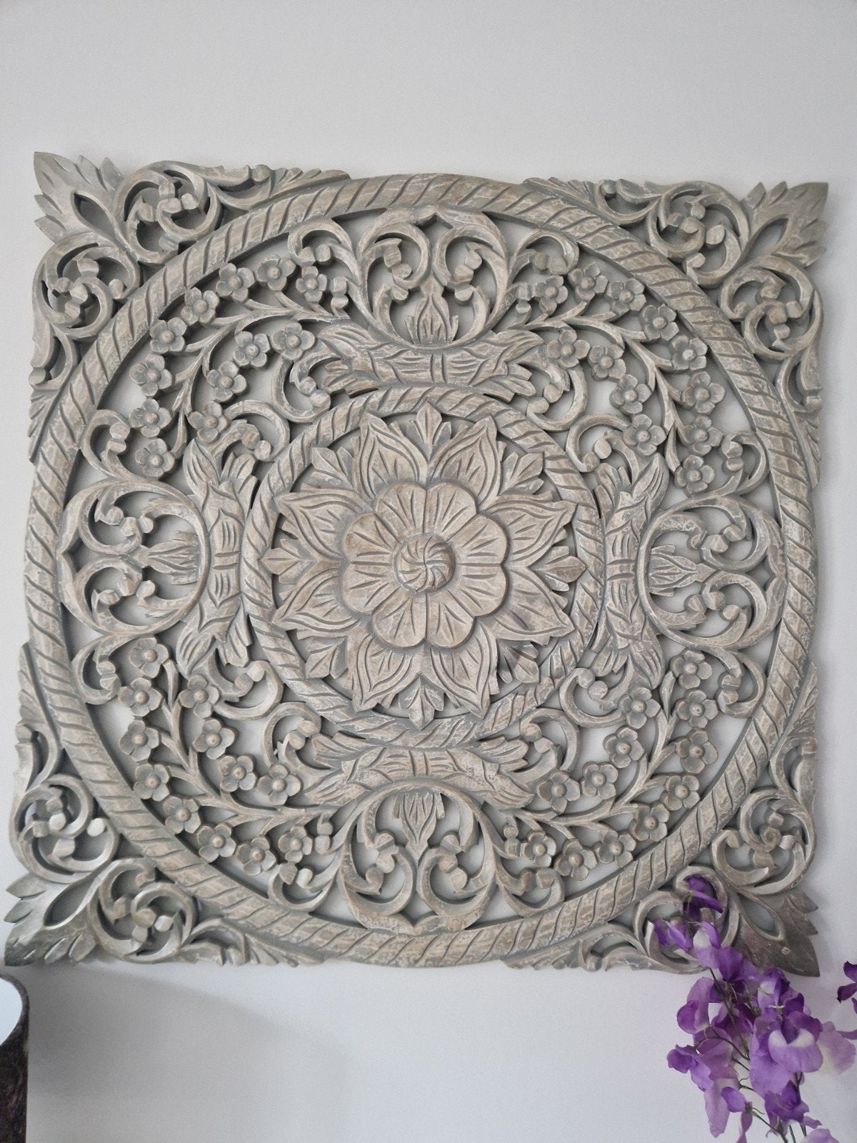 Houten wandpaneel/ muurdecoratie, Huis en Inrichting, Woonaccessoires | Wanddecoraties, Ophalen, 90 cm, Hout, Zo goed als nieuw