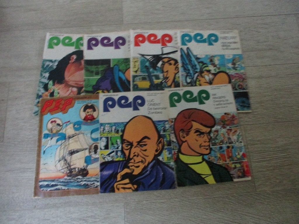 6 stripboeken strips comics Pep uit 1970, Boeken, Strips | Comics, Meerdere comics, Ophalen of Verzenden, Gelezen, Europa