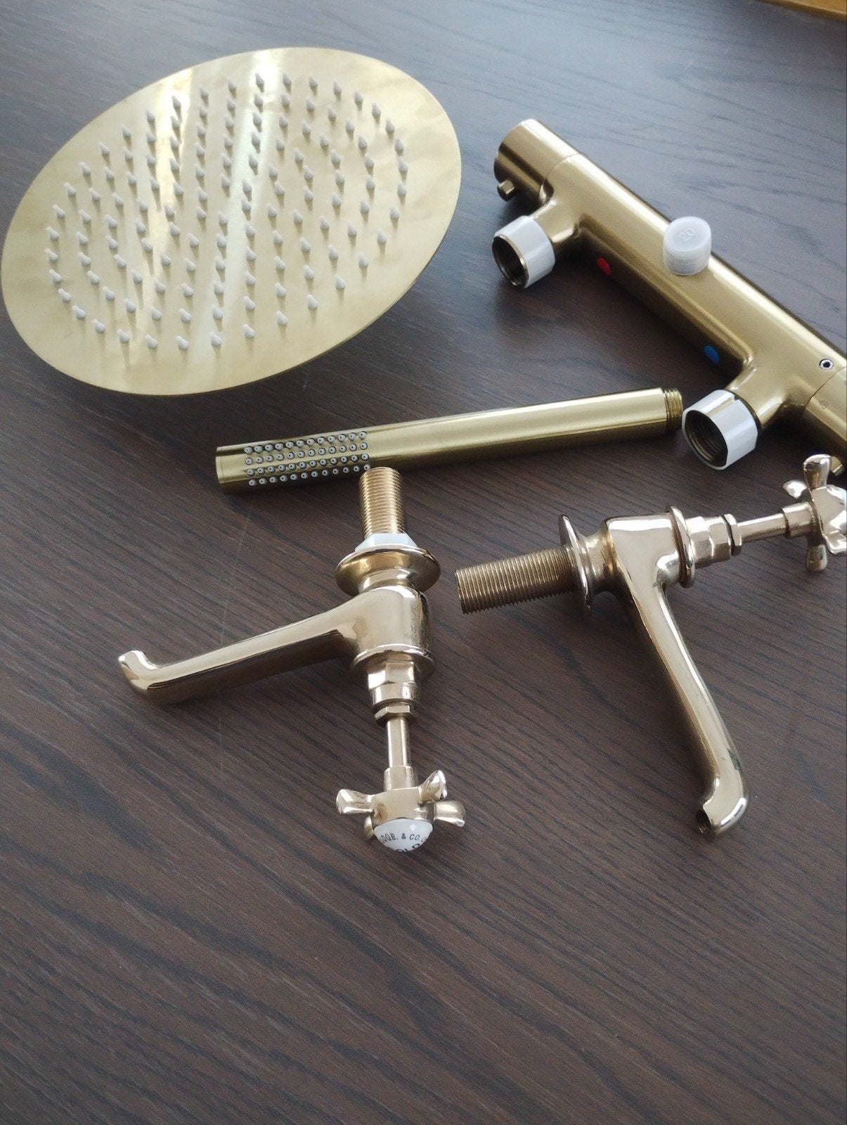 Mooie badkamer set uitgevoerd in koperkleur.!!, Doe-het-zelf en Verbouw, Sanitair, Ophalen of Verzenden, Douche