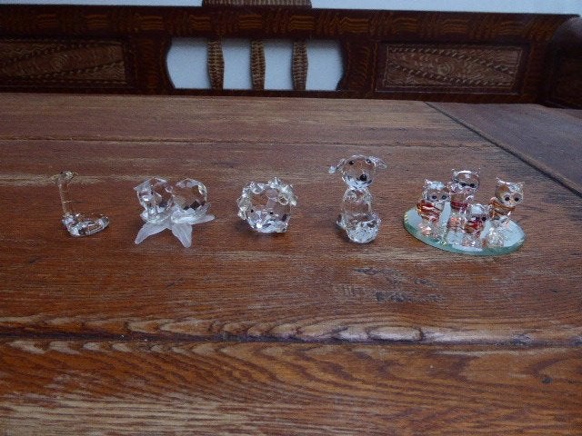 5 kristallen miniatuurtjes
