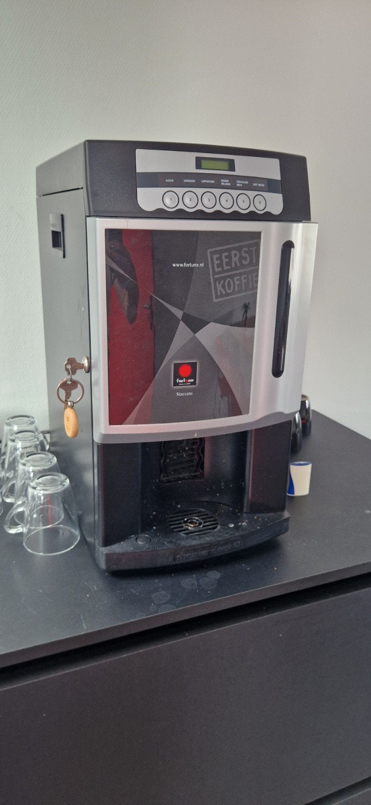 Fortune Staccato Koffiemachine Vriesdroog, Witgoed en Apparatuur, Koffiezetapparaten, Ophalen, Gebruikt, Overige typen, 10 kopjes of meer