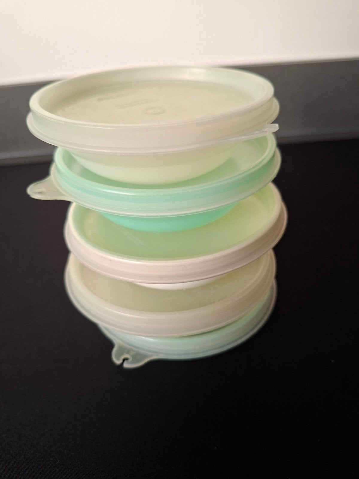 Tupperware schaaltjes met deksel - set van 5, Gebruikt, Overige kleuren, Schaal, Ophalen of Verzenden