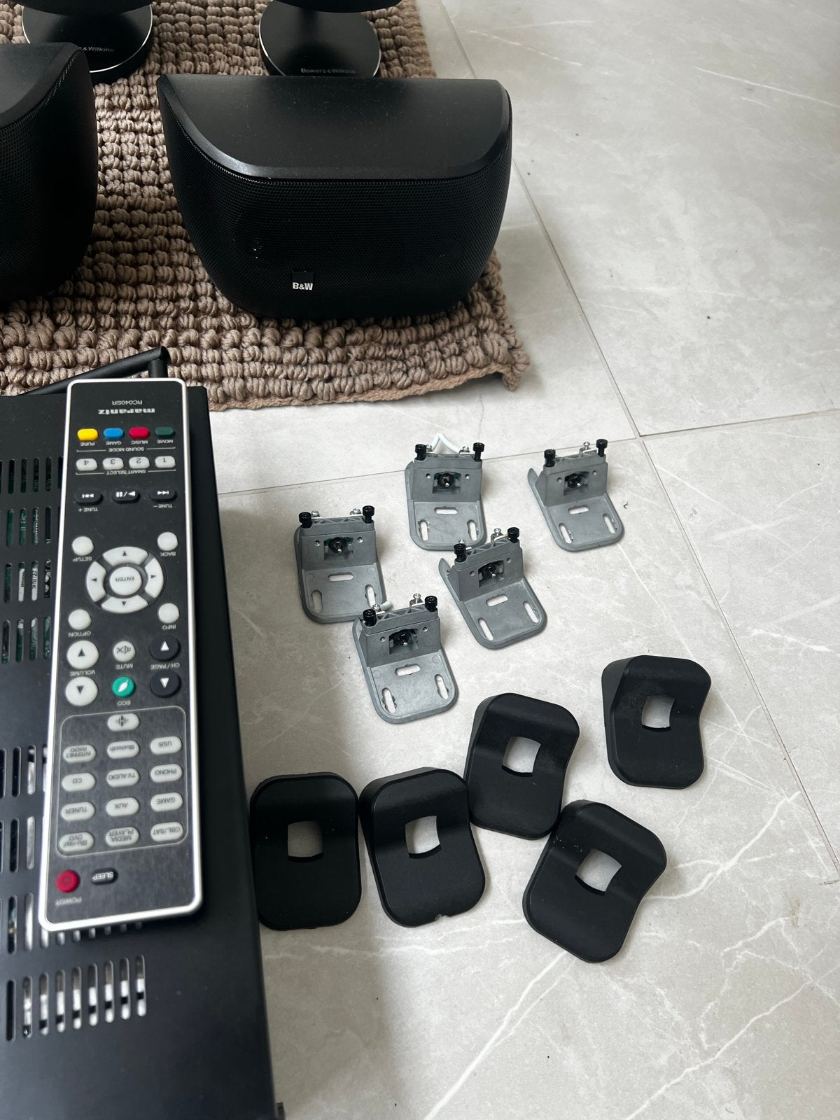 B&W M1 & PV1D Home Theater met Marantz Receiver, Ophalen of Verzenden, Speakers, Overige merken, Losse componenten