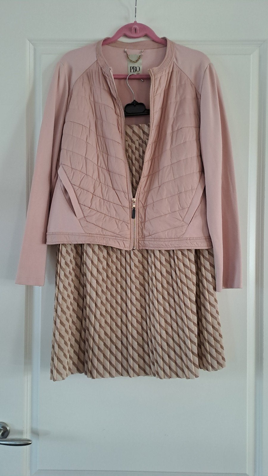 PBO Jasje XL & More & More Plissé Rok 42 - Prachtige Set, Kleding | Dames, Beige, Maat 46/48 (XL) of groter, Ophalen of Verzenden