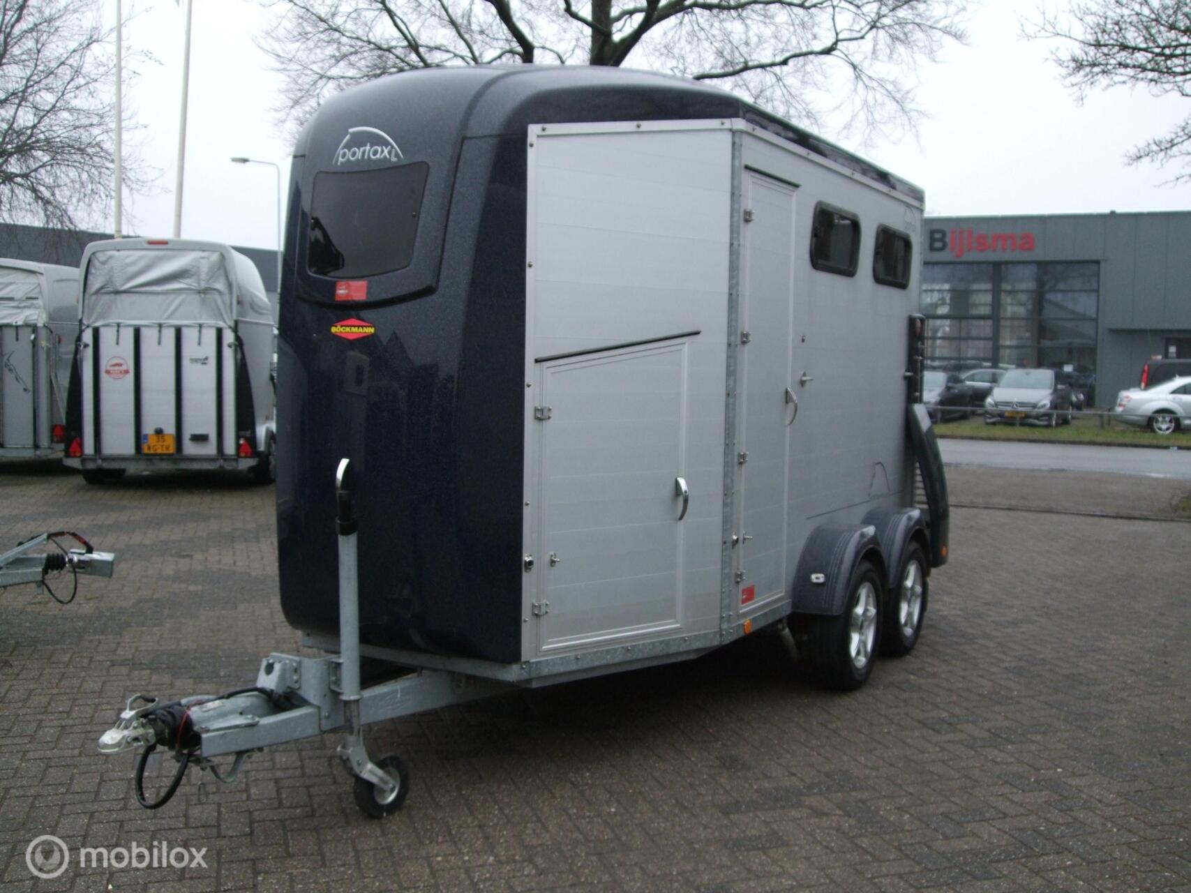 Hele mooie aluminium Bockmann Portax L 2 paardstrailer., Gebruikt, Overige typen