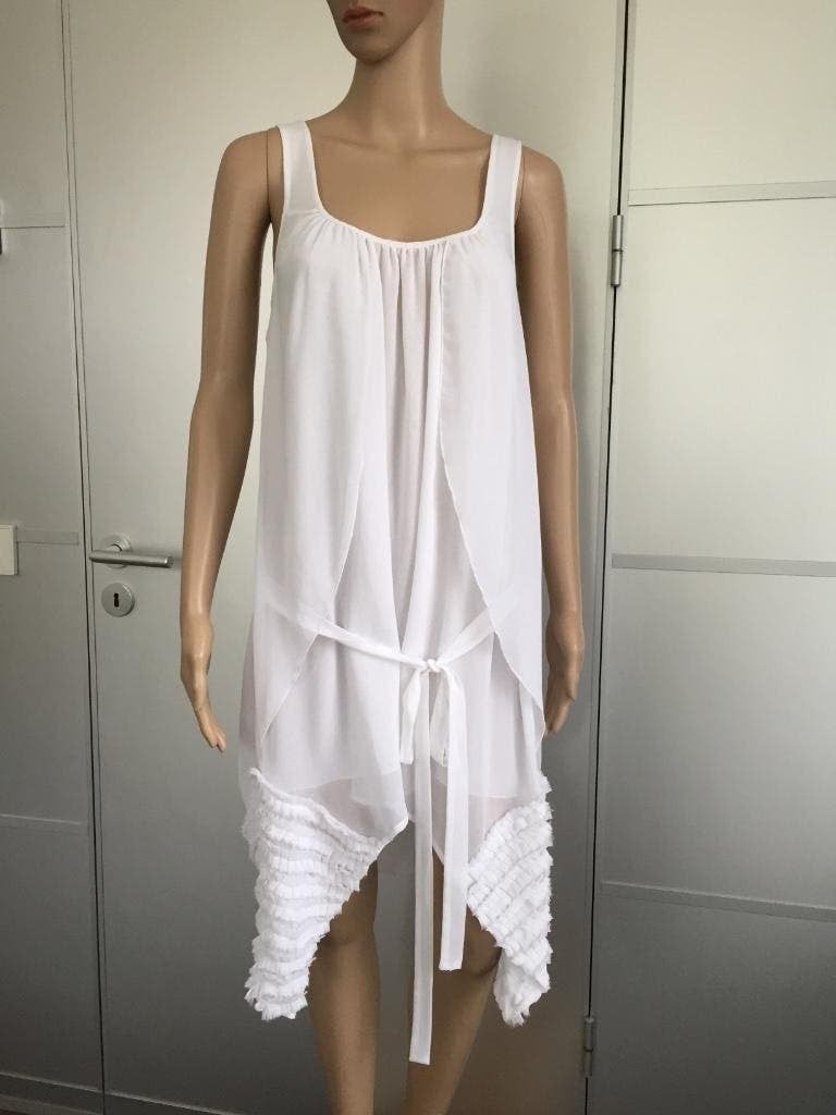 C411Phard maat XS=34 wit jurkje jurk tuniek blouse feest, Wit, Phard, Ophalen of Verzenden, Zo goed als nieuw