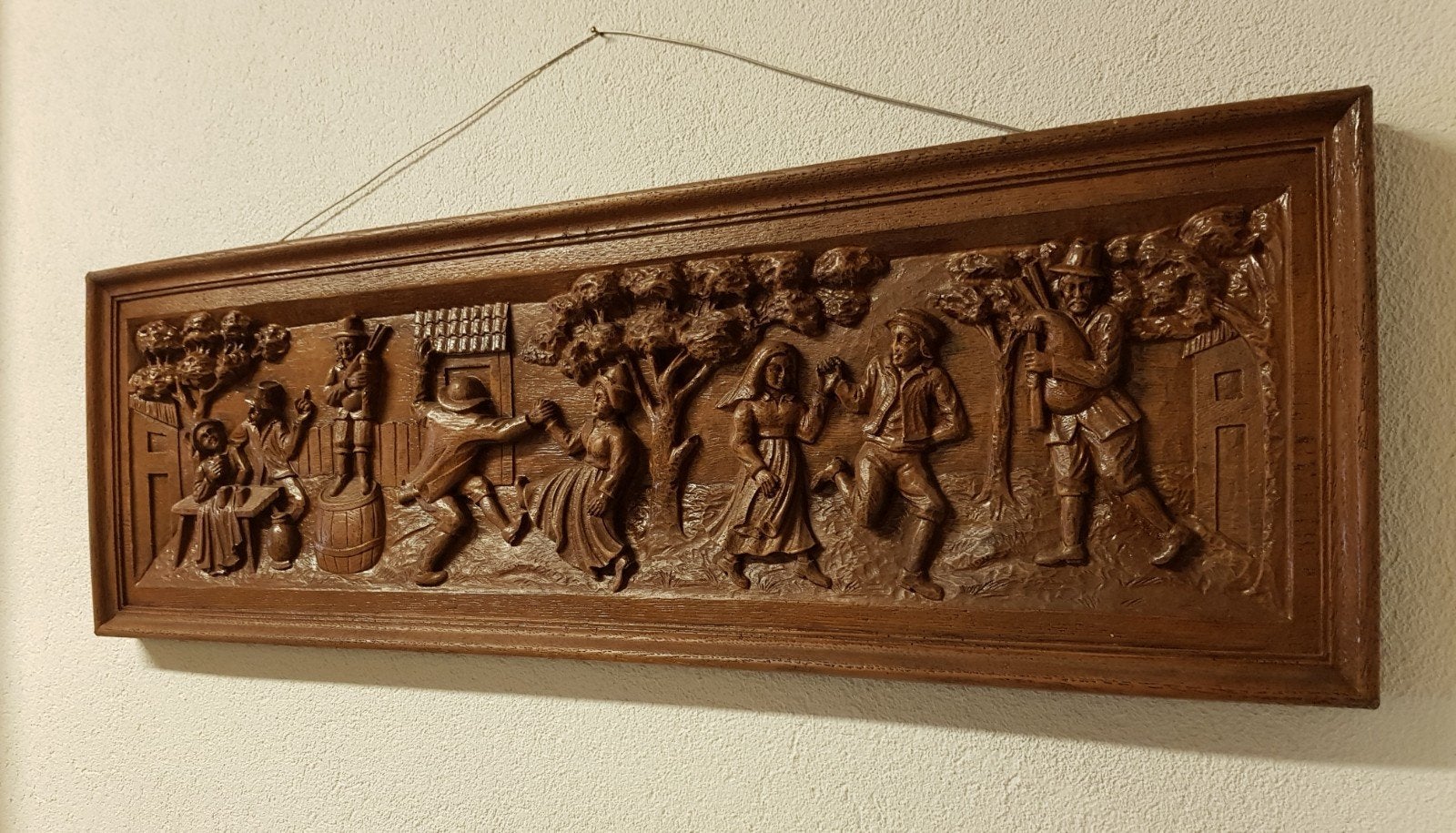 Feestelijke kunststof wanddecoratie, Huis en Inrichting, Ophalen, Zo goed als nieuw, Bruin, Wandbord of Wandpaneel