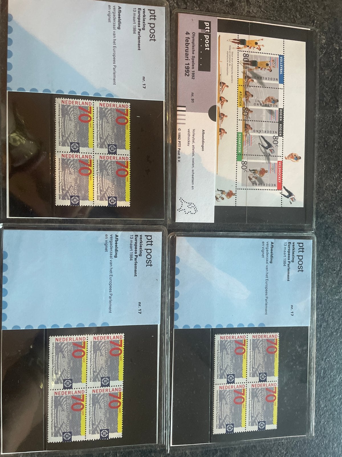 Nederlandse postzegels: Europees Parlement & Olympische Spel, Postzegels en Munten, Ophalen of Verzenden, Na 1940, Postfris