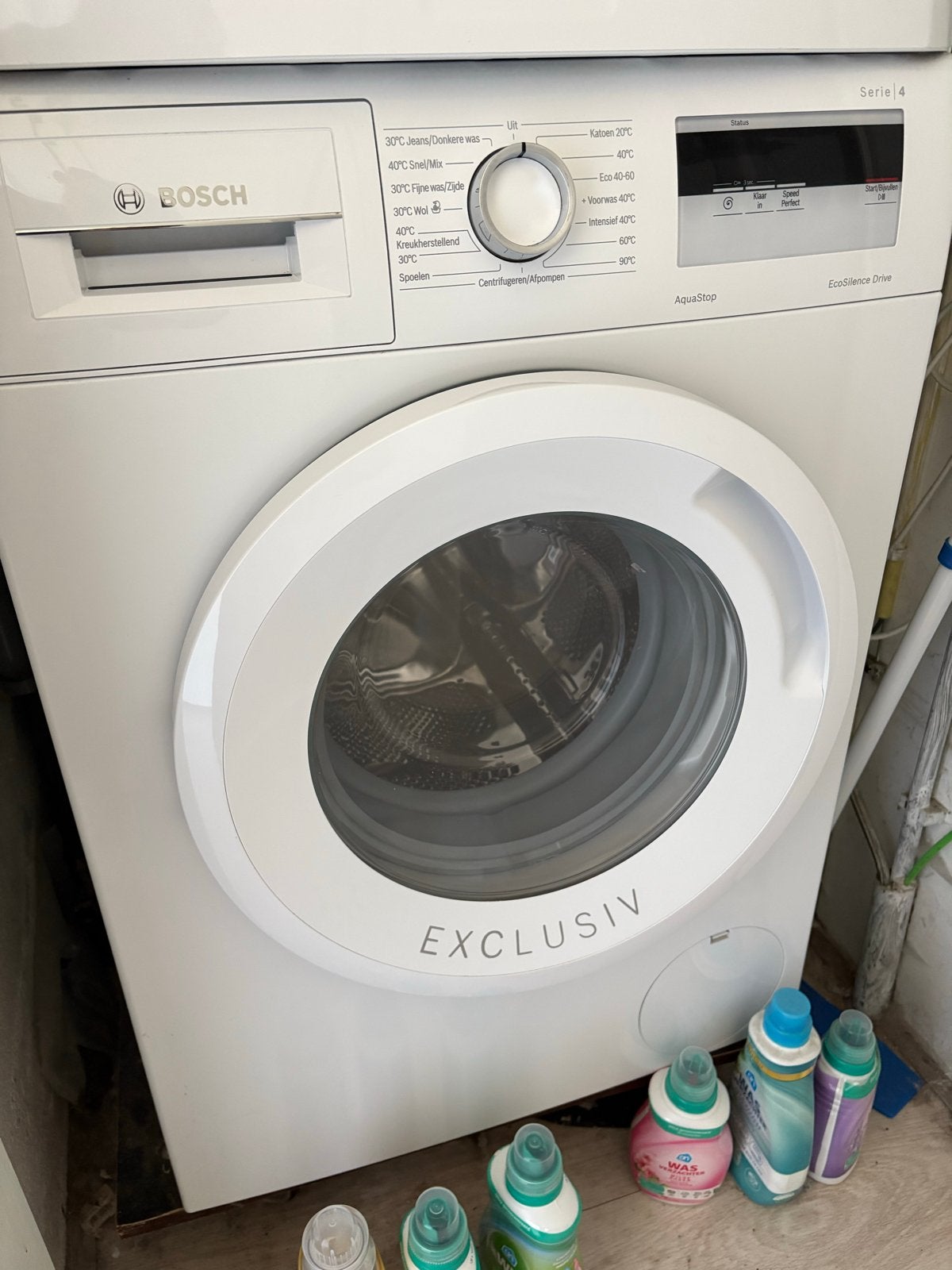 Bosch Serie 4 Wasmachine EcoSilence Drive, Ophalen, Gebruikt, Handwasprogramma, Voorlader