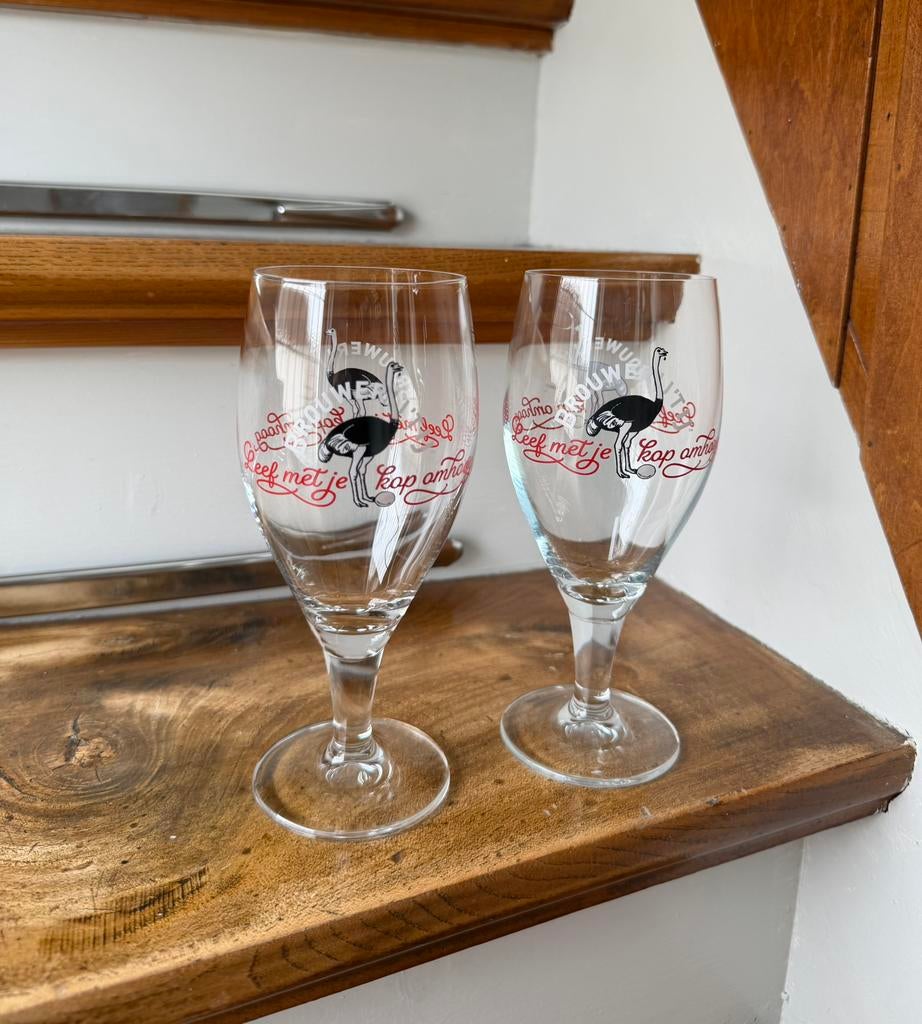 2x Brouwerij 't ij bierglas, Ophalen of Verzenden, Zo goed als nieuw, Glas of Glazen, Overige merken
