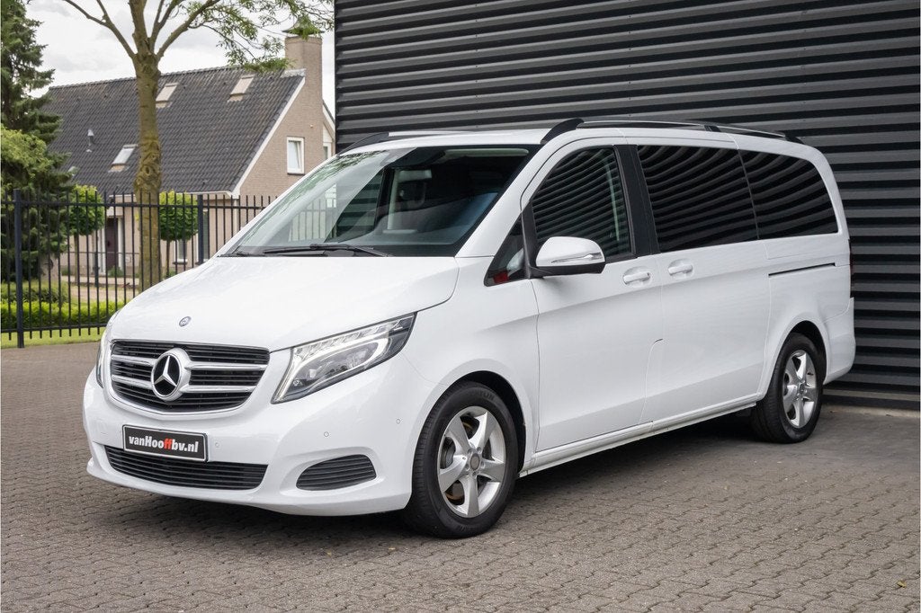 Mercedes-Benz V-Klasse 220 d Lang Edition LED - 8 zitplaatse, Auto's, Automaat, Gebruikt, 2000 kg, Wit