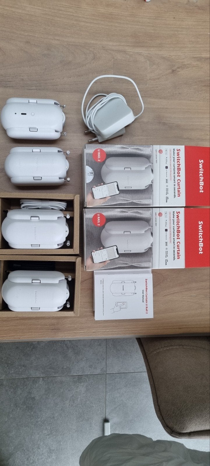 SwitchBot Curtain U Rail 2 - Smart Gordijnopener (4 stuks), Ophalen of Verzenden, Zo goed als nieuw, Wit
