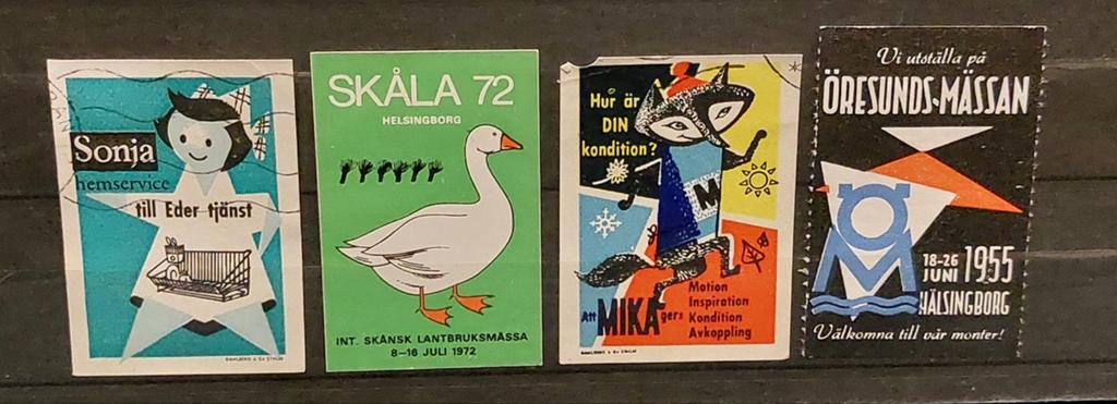Zweden cinderellazegels reclame, Postzegels en Munten, Ophalen of Verzenden, Zweden