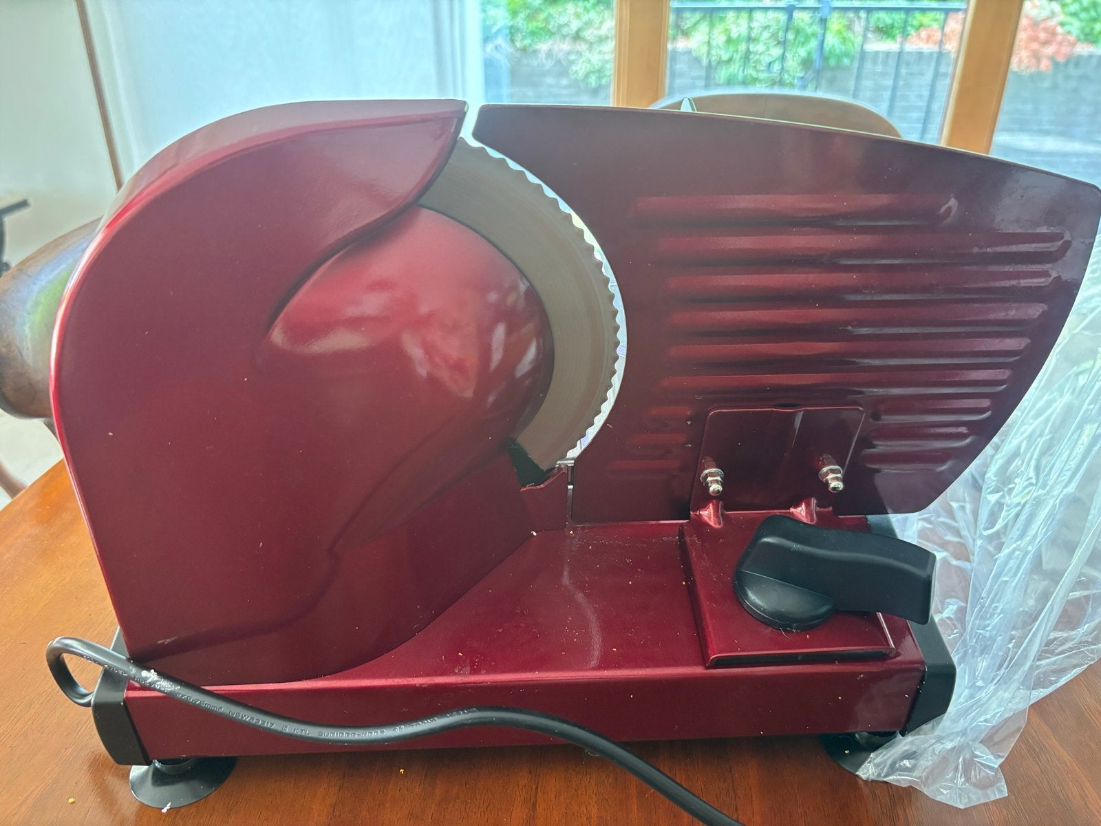 Kalorik TKG AS 1003 R Vleeswarensnijder - Rood, Witgoed en Apparatuur, Onderdelen en Toebehoren, Ophalen of Verzenden, Zo goed als nieuw