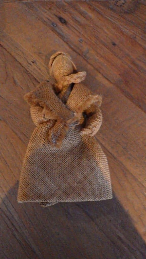 mooi retro engeltje van jute, Ophalen of Verzenden, Gebruikt