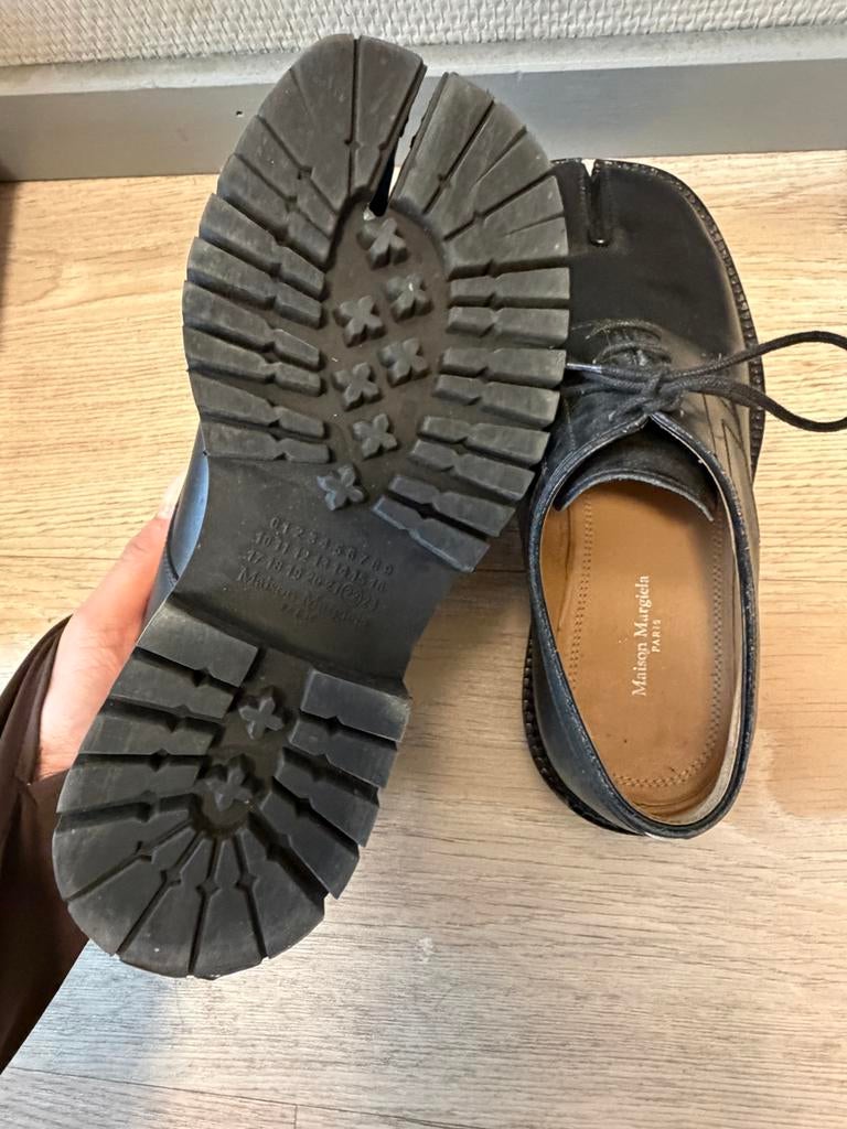 Maison Margiela Tabi derby lace up maat 36, Ophalen, Zo goed als nieuw, Zwart, Overige typen