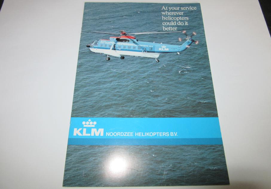 KLM Noordzee Helikopters brochure, Verzenden, Zo goed als nieuw, Overige typen