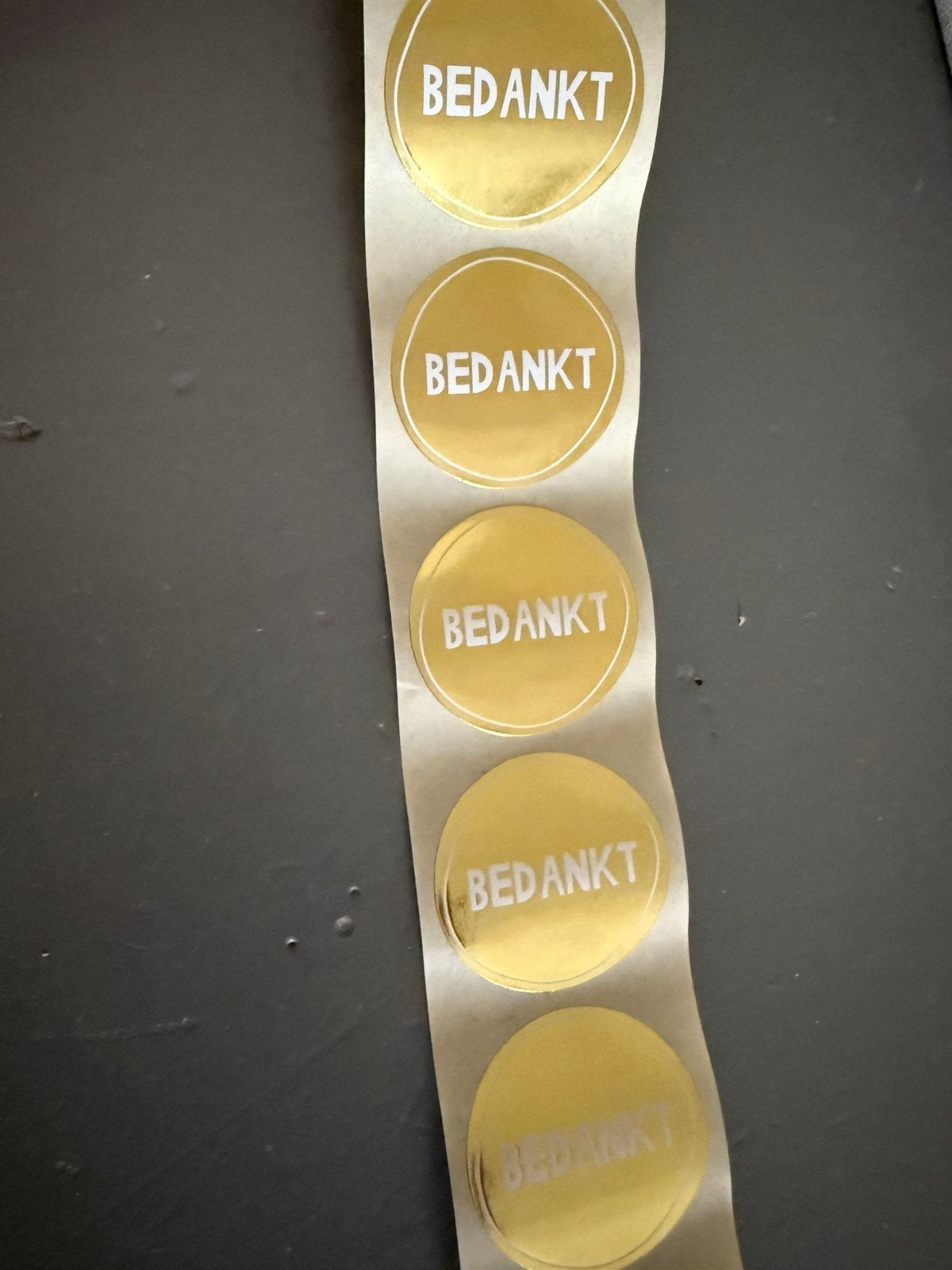 15 sluitstickers bedankt sierlijk, Ophalen of Verzenden, Nieuw, Meerdere stickers
