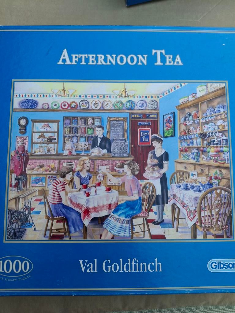 Gibson puzzel Afternoon Tea 999 stukjes, Ophalen of Verzenden, 500 t/m 1500 stukjes, Gebruikt