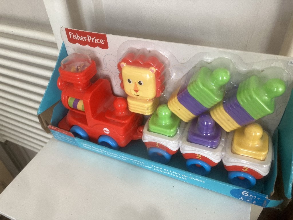 Fisher-Price Little Stackers Lion Locomotive , Ophalen of Verzenden, Zo goed als nieuw, Speelset