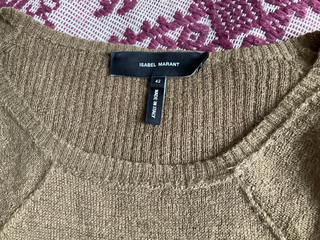 Isabel Marant trui 42 kaki/ mosterd, Kleding | Dames, Ophalen of Verzenden, Gedragen, Maat 42/44 (L), Bruin