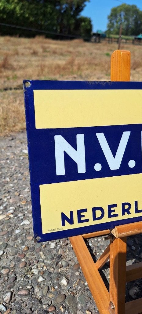 Origineel en authentiek emaille reclamebord van N.V. Photax., Reclamebord, Gebruikt, ., Ophalen of Verzenden