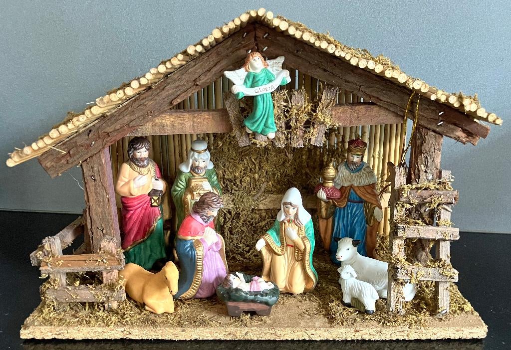 Kerststal met beelden, Diversen, Ophalen of Verzenden, Gebruikt