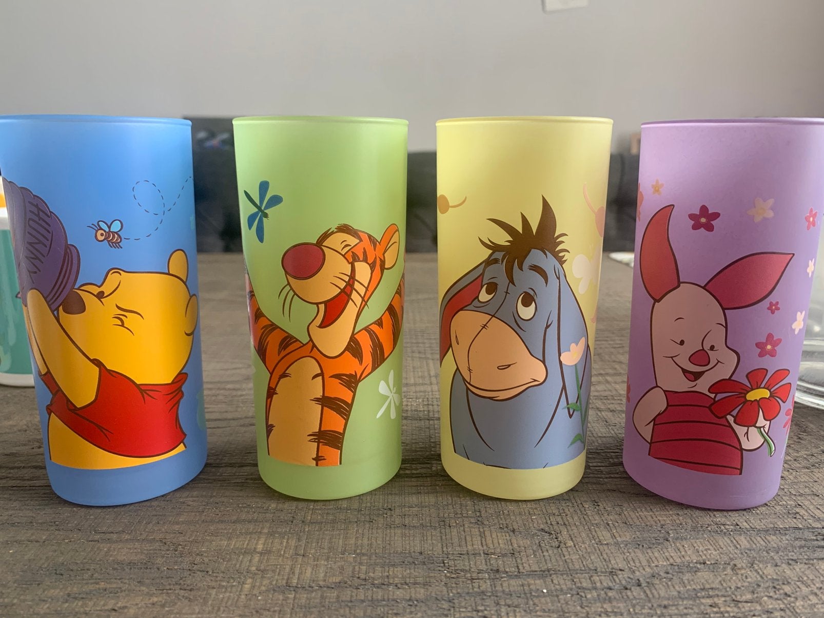 Originele collectors items, Winnie the Pooh glazen, 11 stuks, Glas of Glazen, Nieuw, Ophalen of Verzenden, Glas