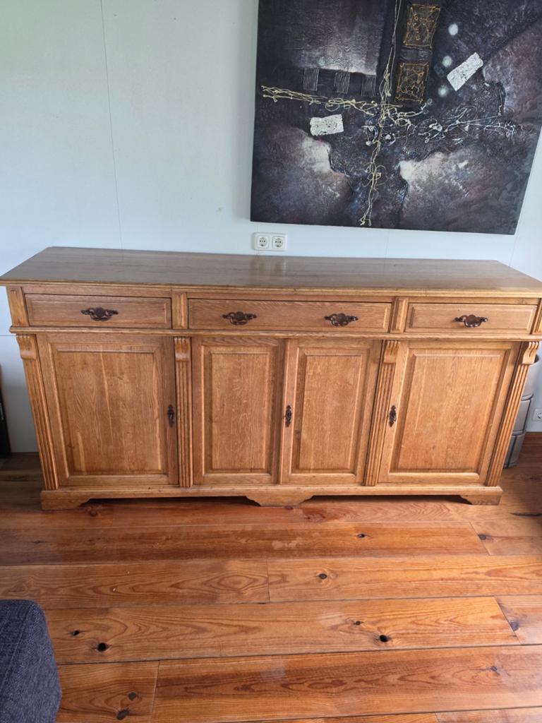 Eikenhouten dressoir met lades en deuren, Huis en Inrichting, Ophalen, Gebruikt, Klassiek, Eikenhout