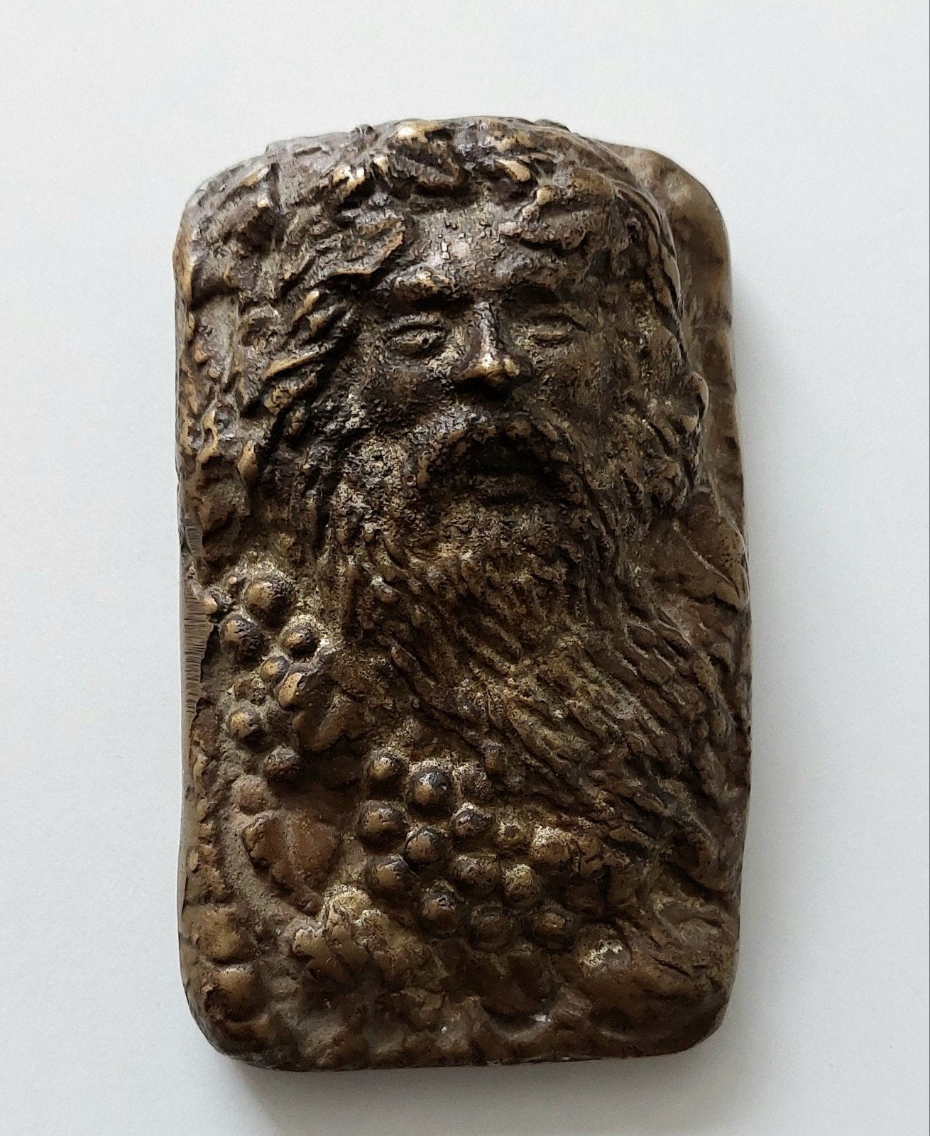 Vintage Messing Presse Papier Dionysos God Wijnmakerij Wijn, Antiek en Kunst, Ophalen of Verzenden
