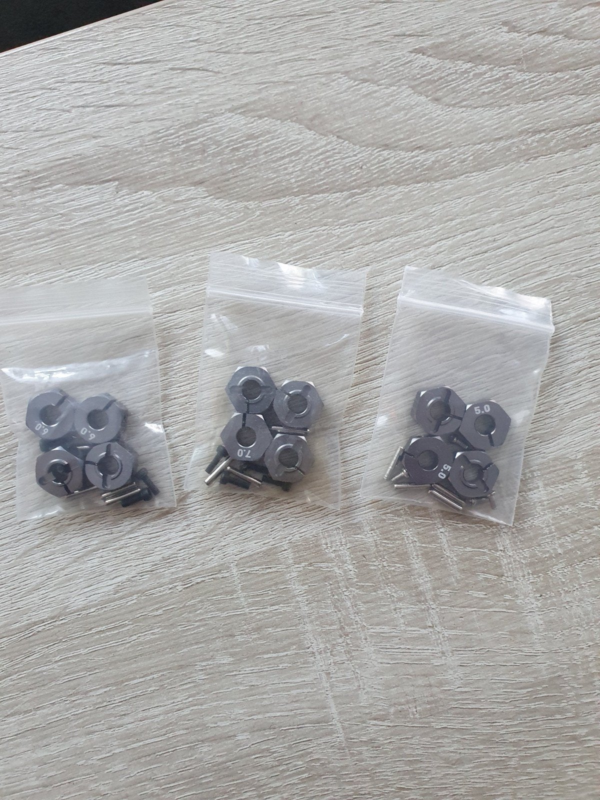 RC Auto 1:10 Wiel Hex Adapters Set (5.0, 6.0, 7.0mm), Overige merken, Auto, Groter dan 1:32, Nieuw