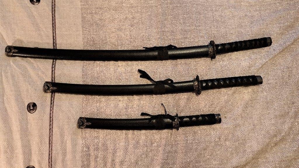Set decoratieve samurai zwaarden, Ophalen, Zo goed als nieuw