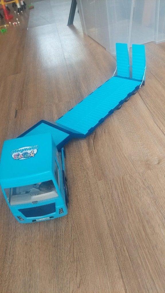 PLAYMOBIL 70959 Dieplader met Container & Surfuitrusting, Gebruikt, Complete set, Voertuig, Ophalen of Verzenden