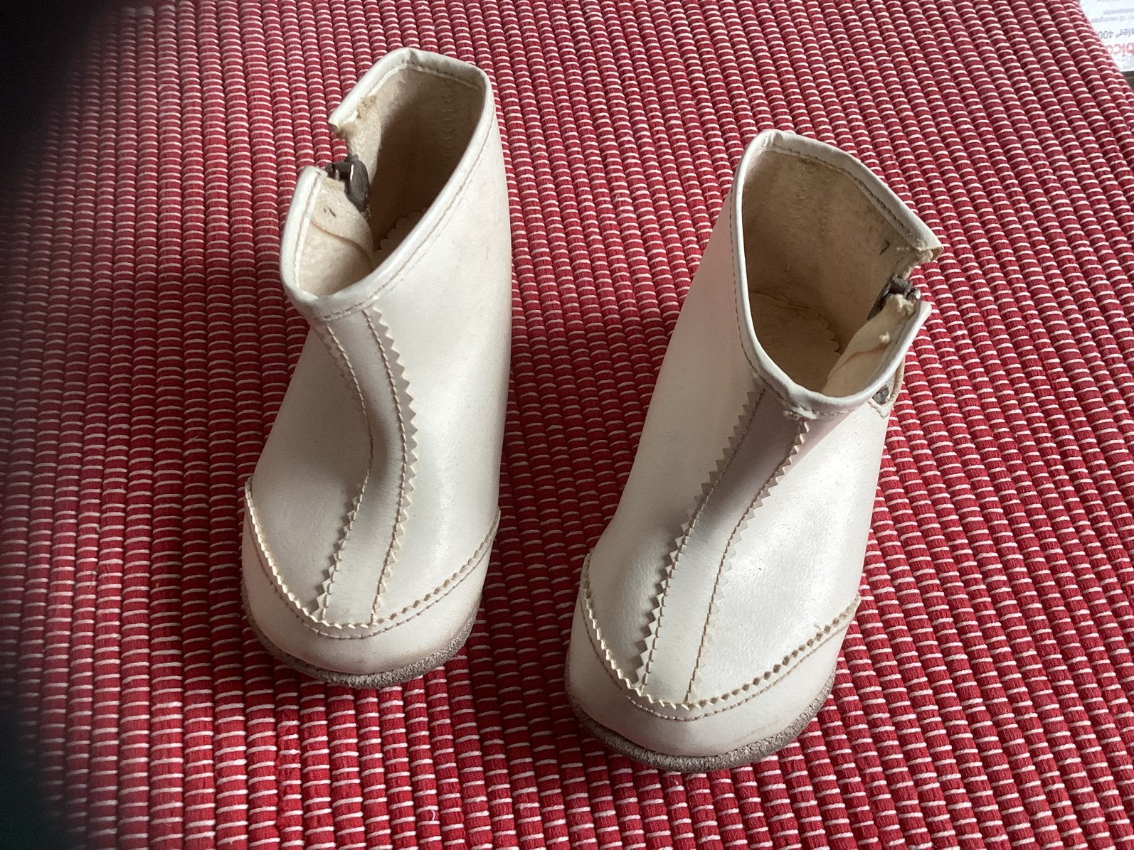 Brocante kinderschoentjes, leder, meer dan 64 jaar oud., Ophalen of Verzenden