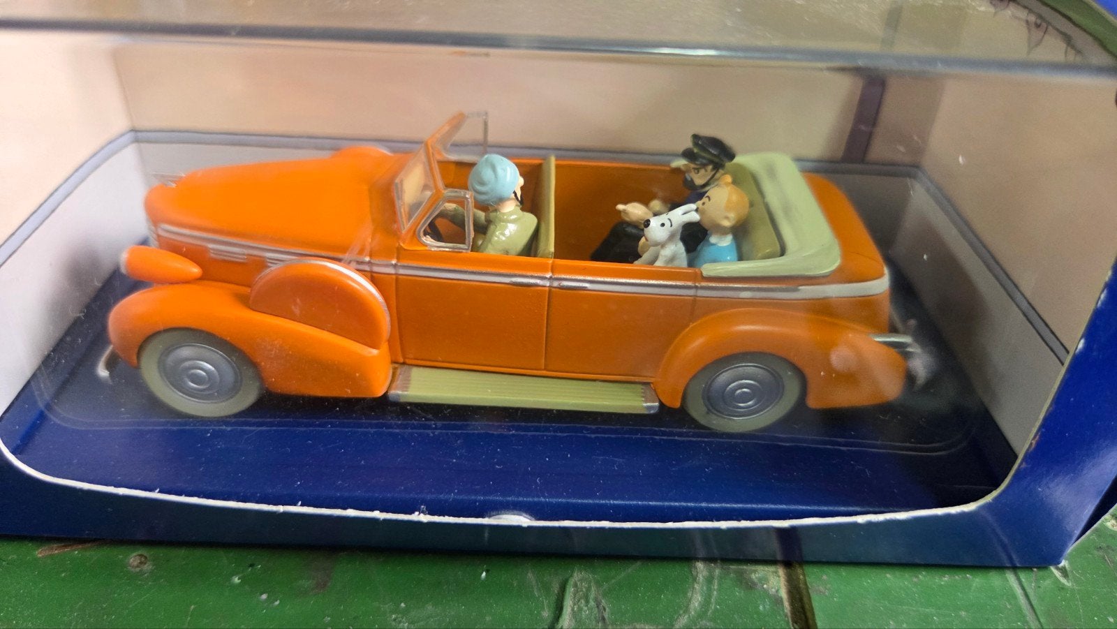 Kuifje auto met figuren - Oranje cabriolet, Ophalen, Zo goed als nieuw, Auto
