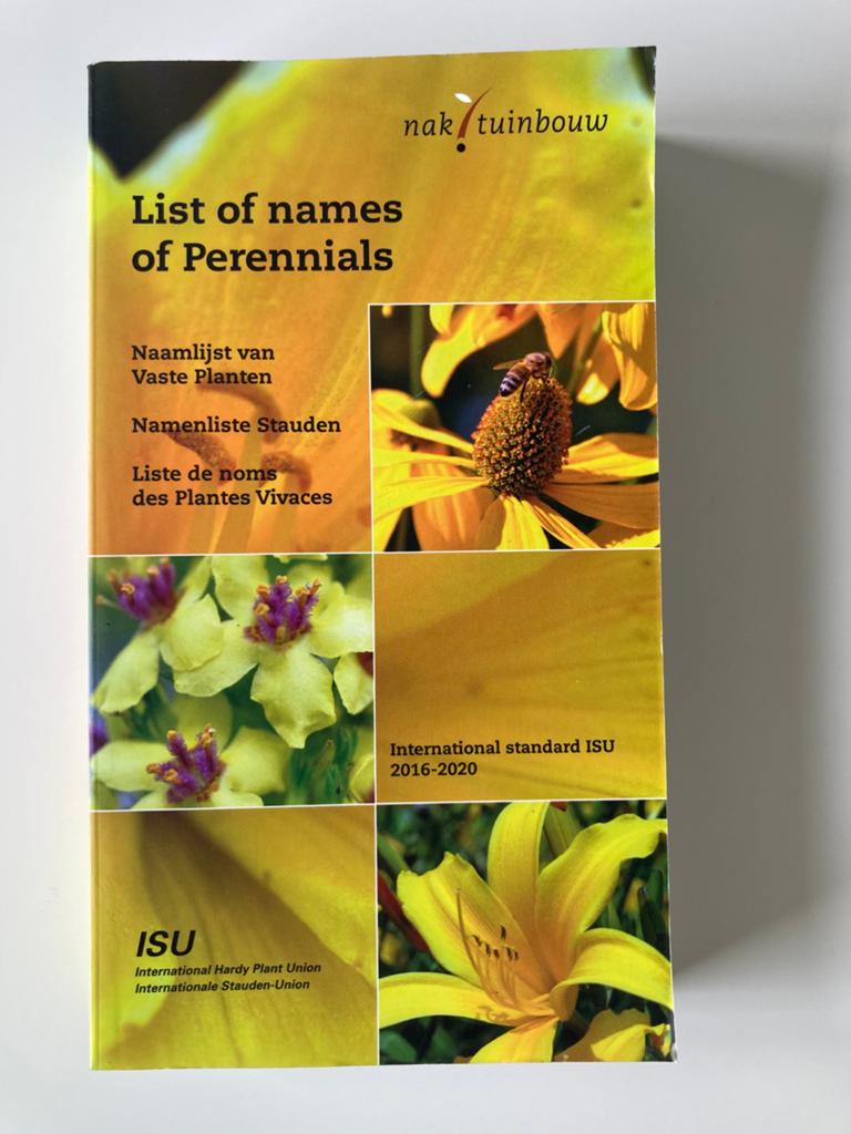 List of names of Perennials - NAK Tuinbouw ISU 2016-2020, Boeken, Ophalen of Verzenden, Zo goed als nieuw